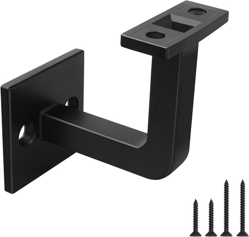 3TO Handrail Brackets - 4 Pack L-Shape Black Modern Design for Easy Installation Support Running LED Low-Voltage Cables - Image 4